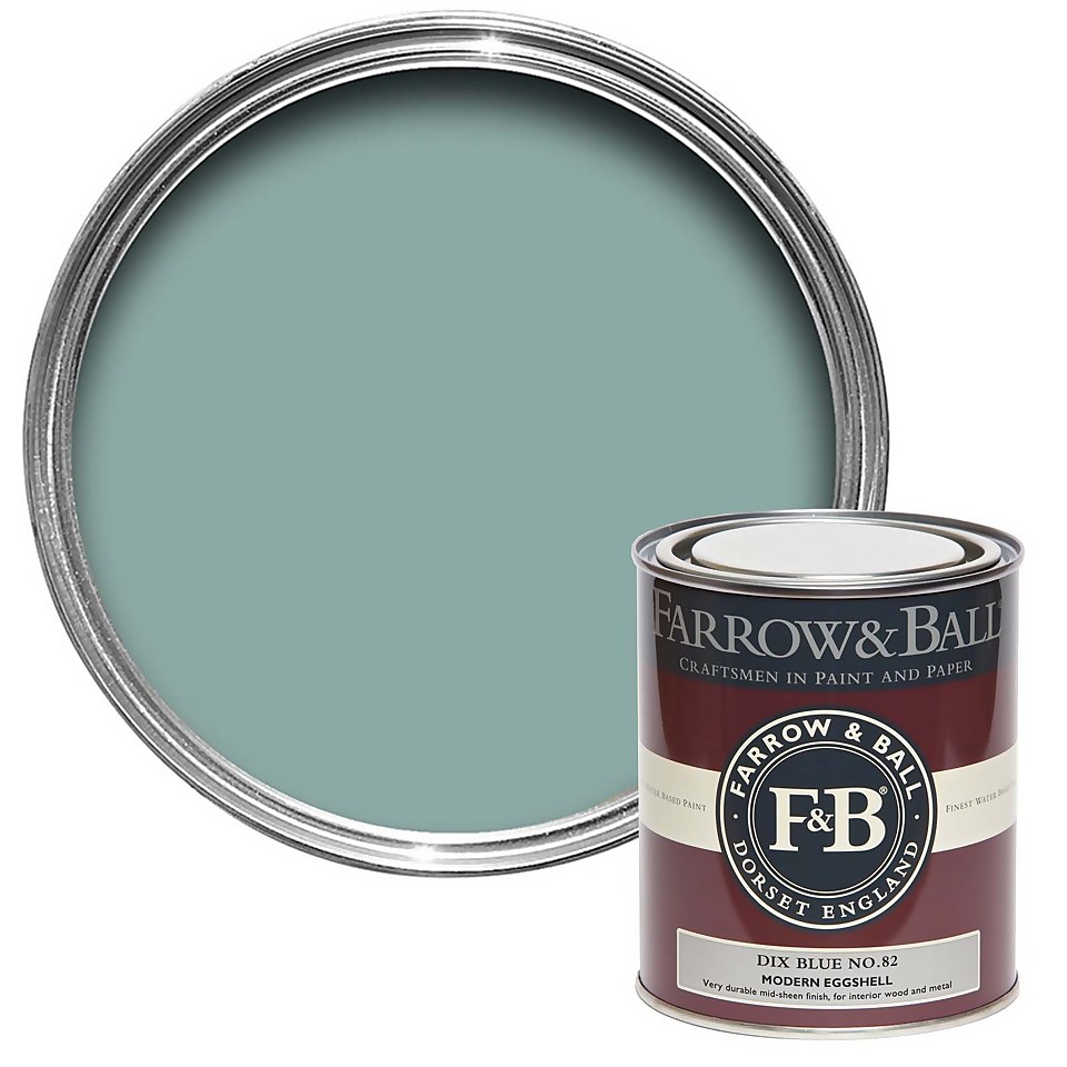 Farrow & Ball Modern Eggshell Paint Dix Blue No.82 - 750ml