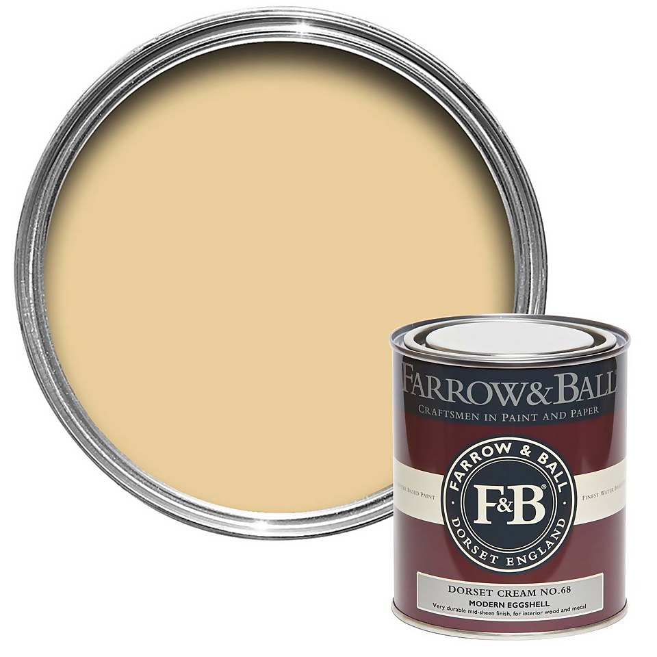 Farrow & Ball Modern Eggshell Paint Dorset Cream No.68 - 750ml