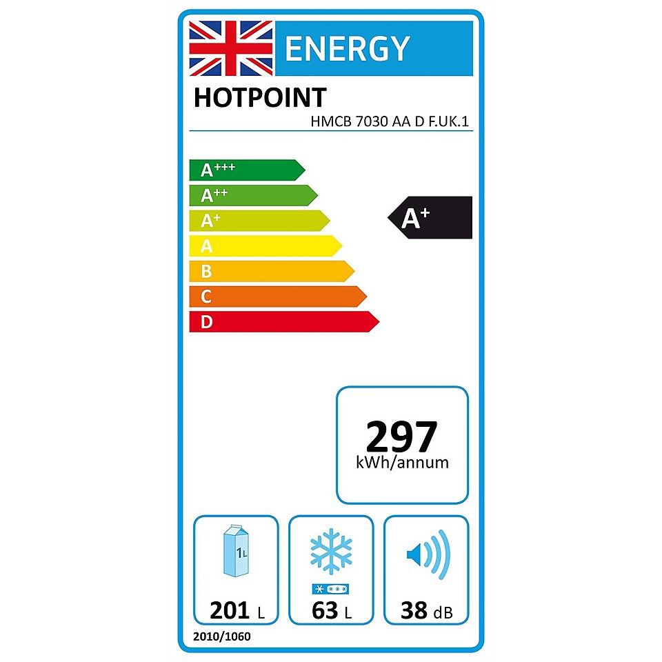 Hotpoint Day1 HMCB 7030 AA DF.UK.1 Integrated Fridge Freezer - White