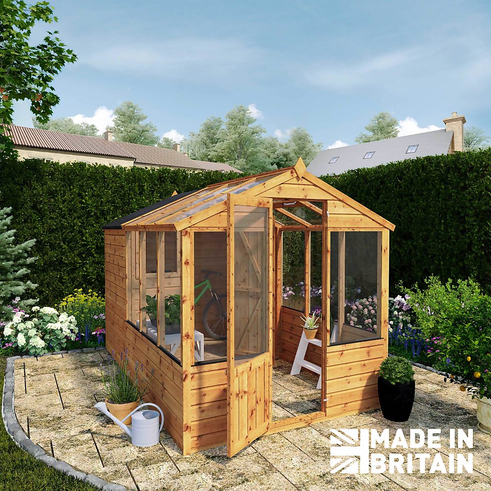 Mercia 10 x 6ft Traditional Apex Greenhouse Combi