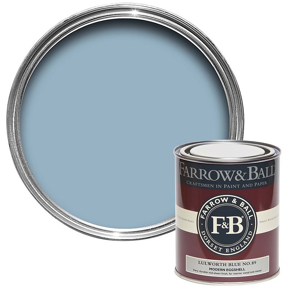 Farrow & Ball Modern Eggshell Paint Lulworth Blue No.89 - 750ml