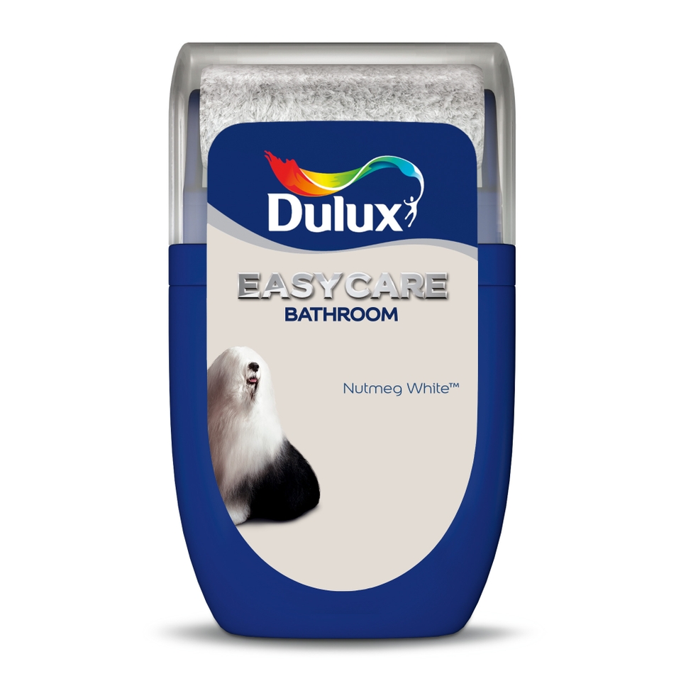 Dulux Easycare Bathroom Nutmeg White Tester Paint - 30ml | Homebase