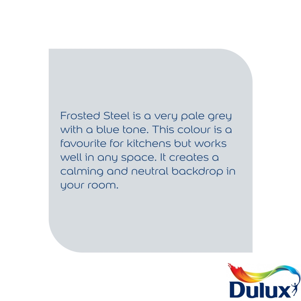 Dulux Easycare Kitchen Frosted Steel Tester Paint 30ml Homebase