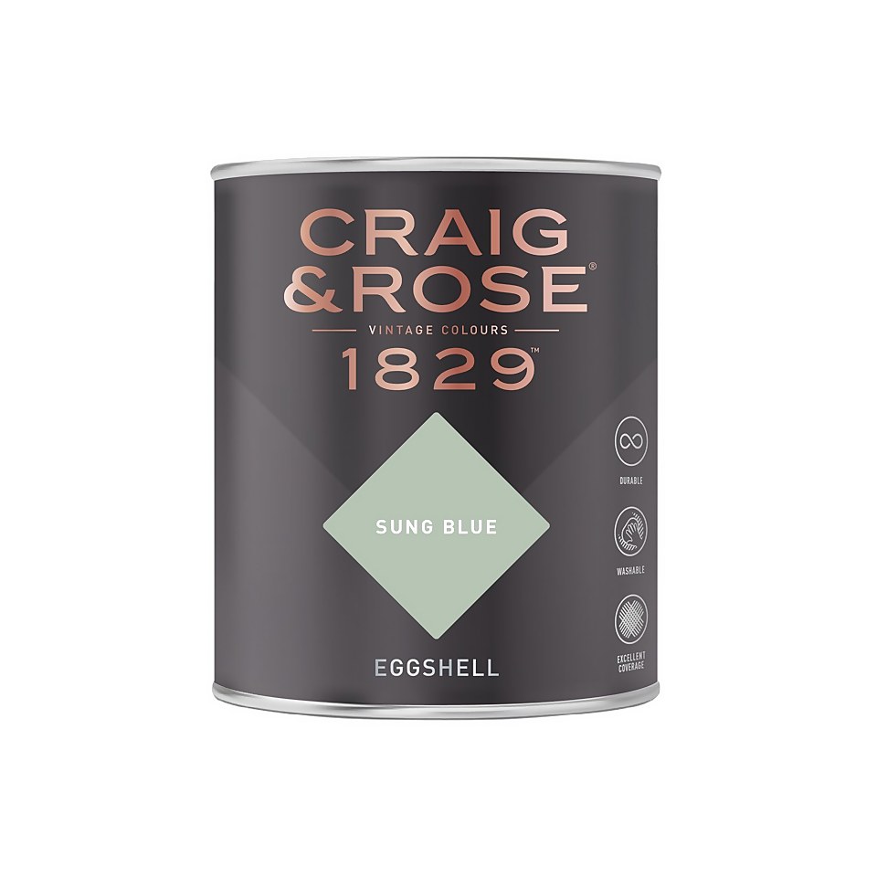 Craig & Rose 1829 Eggshell Paint Sung Blue- 750ml