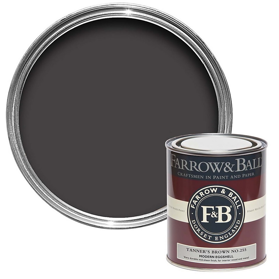 Farrow & Ball Modern Eggshell Paint Tanner's Brown No.255 - 750ml