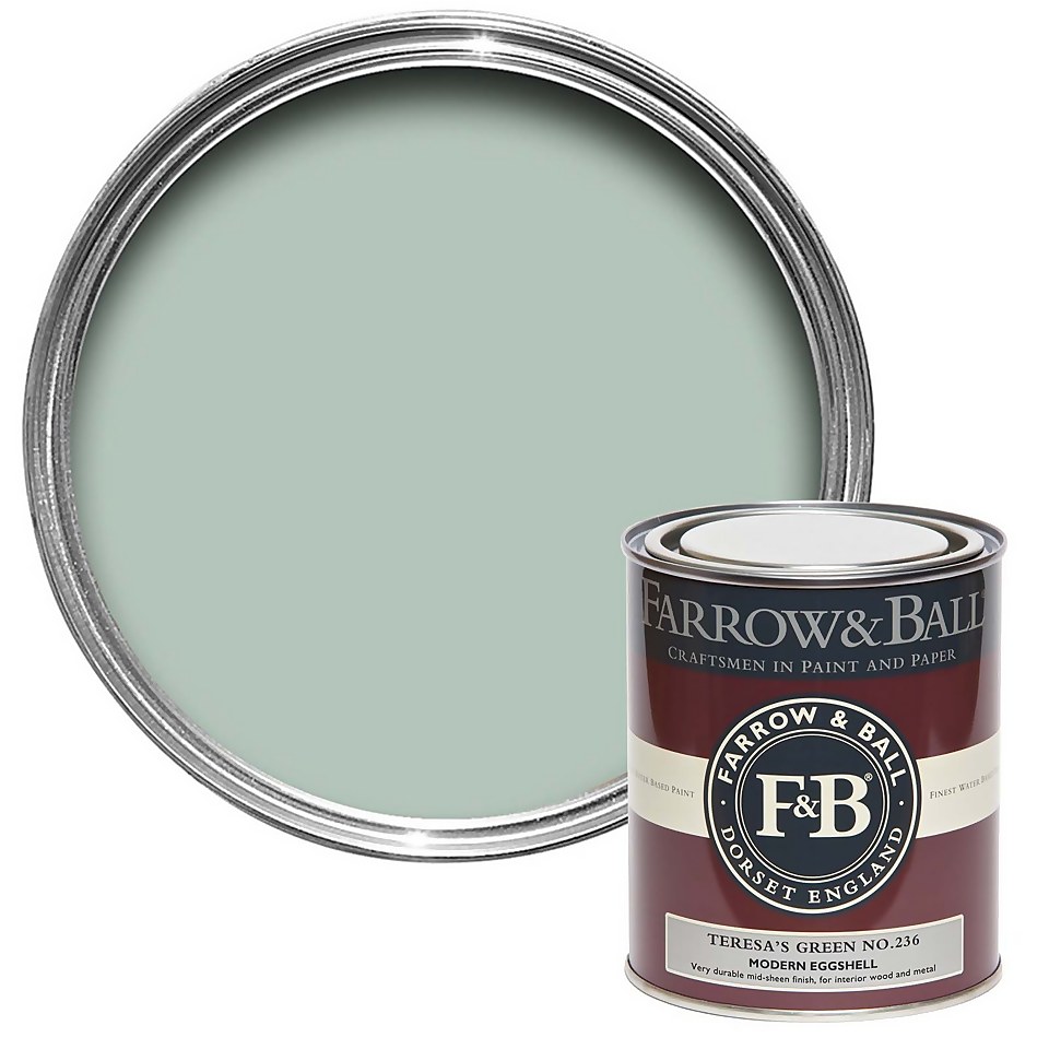 Farrow & Ball Modern Eggshell Paint Teresa's Green No.236 - 750ml