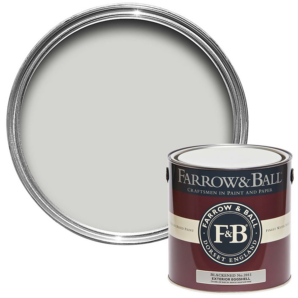 Farrow & Ball Exterior Eggshell Paint Blackened No.2011 - 2.5L