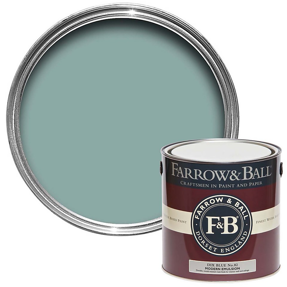 Farrow & Ball Modern Matt Emulsion Paint Dix Blue No.82 - 2.5L