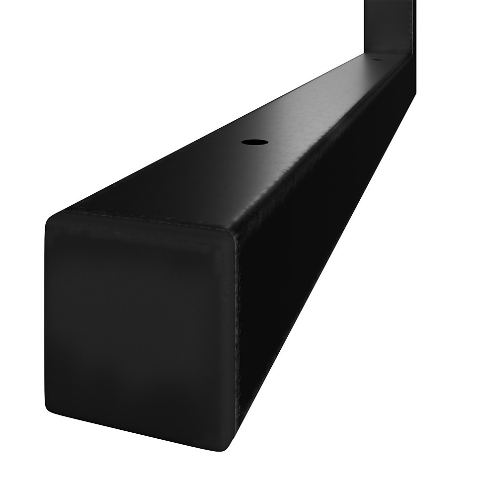 Double U Shelf Bracket - Black - 330x300mm