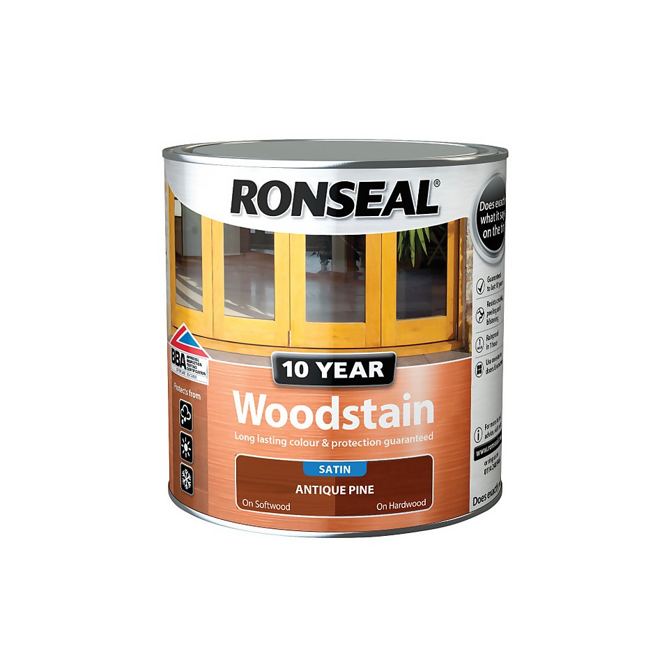 Ronseal 10 Year Woodstain Antique Pine Satin -  2.5L