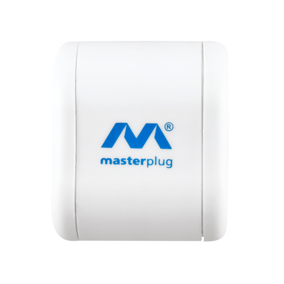 Masterplug 10 Socket 2 USB Tower Extension Lead 1m White