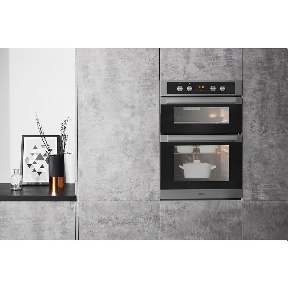 Hotpoint Class 5 DKD5 841 J C IX Built-in Double Electric Oven - Black