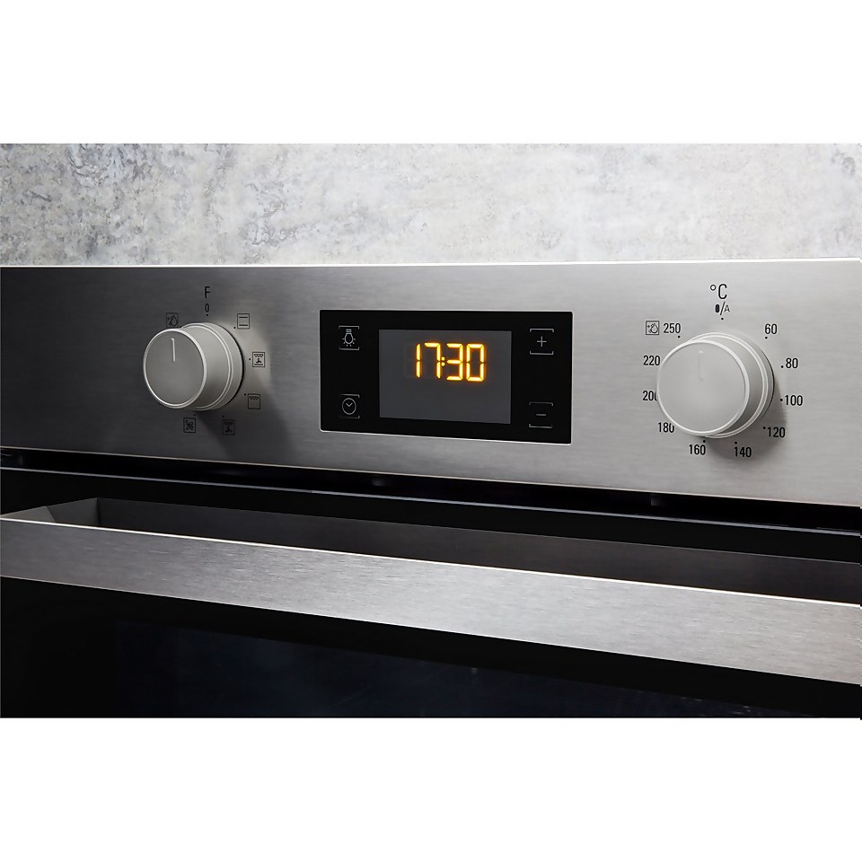 Hotpoint Class 3 SA3540HIX Built-in Single Electric Oven - Stainless Steel