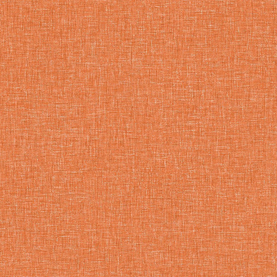 Arthouse Linen Texture Plain Textured Vintage Wallpaper - Orange