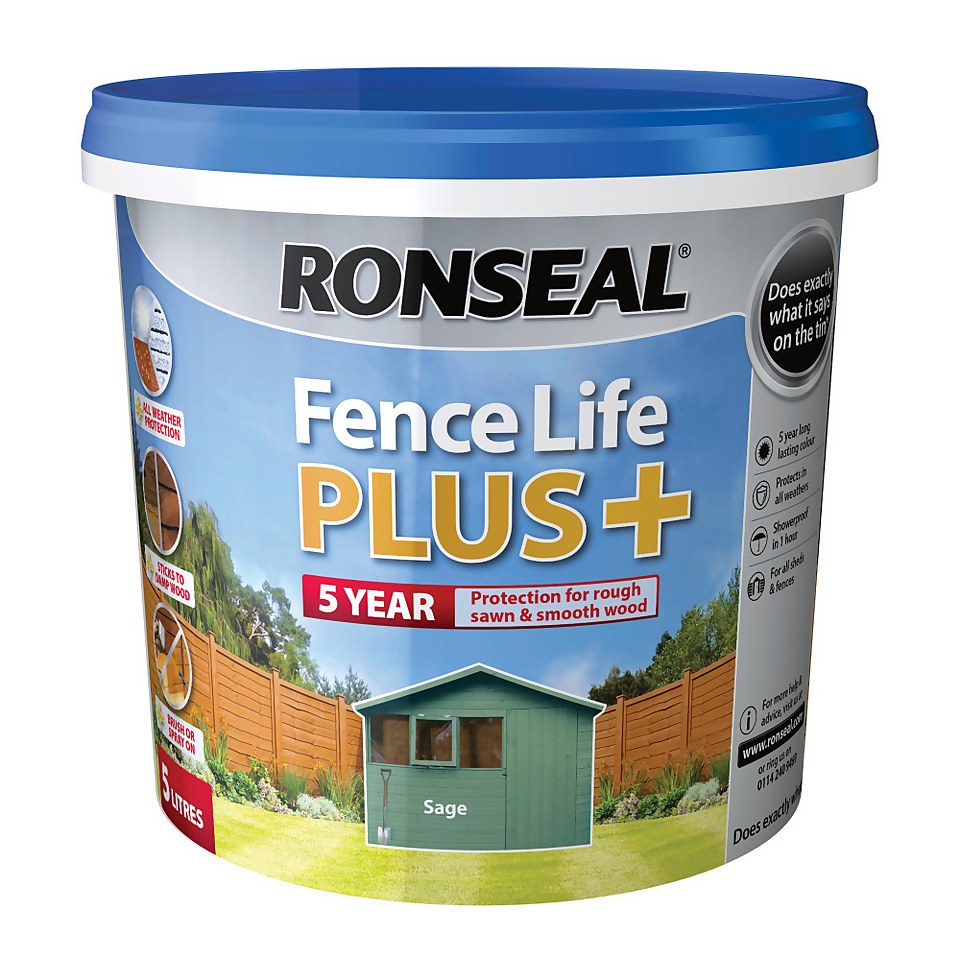 Ronseal Fence Life Plus Paint Sage - 5L