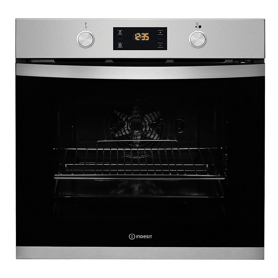 Indesit Aria KFW 3841 JH IX Built-in Single Electric Oven - Stainless Steel