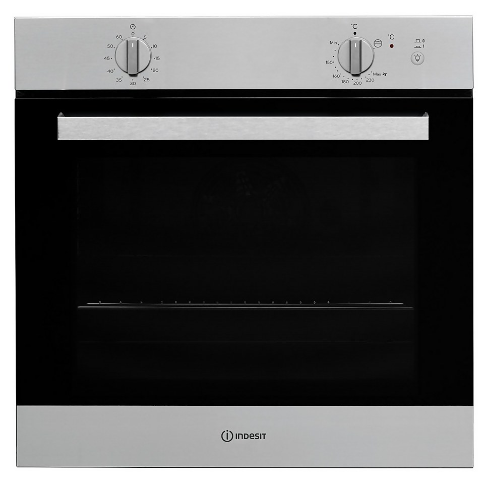 Indesit Aria IGW620IXUK Single Built-in Gas Oven - Stainless Steel