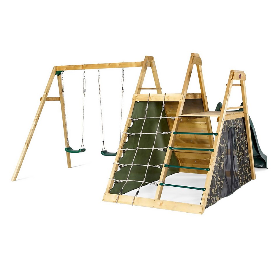 Plum Climbing Pyramid Wooden Climbing Frame with Swings