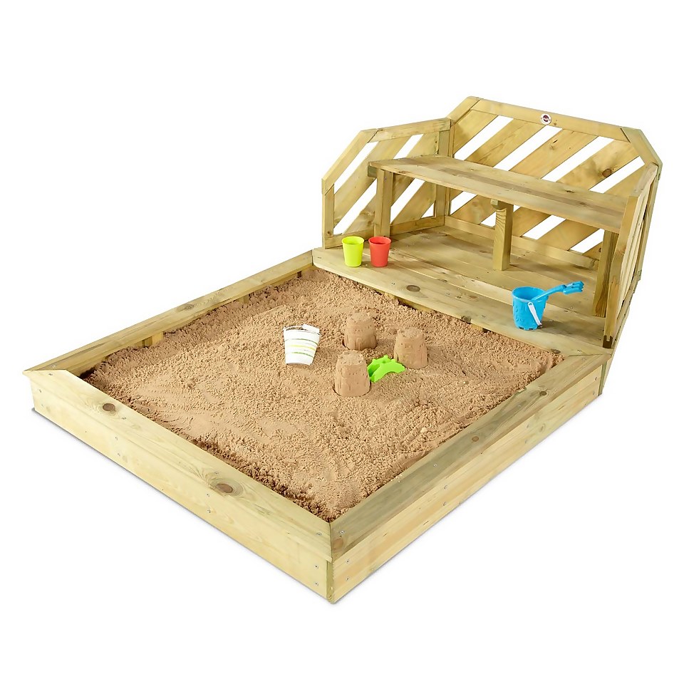 Plum Wooden Sand Pit & Bench