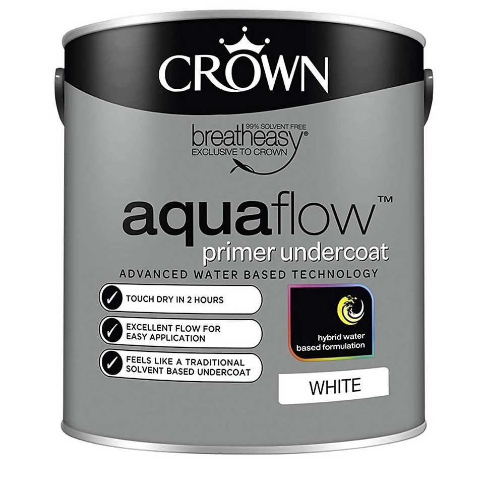 Crown Pure Brilliant White Aquaflow Undercoat - 2.5L