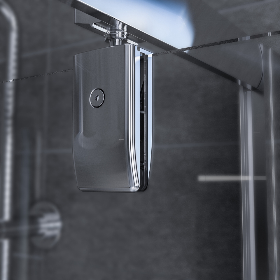 Aqualux Pivot Shower Door - 800 x 1900mm (6mm Glass)