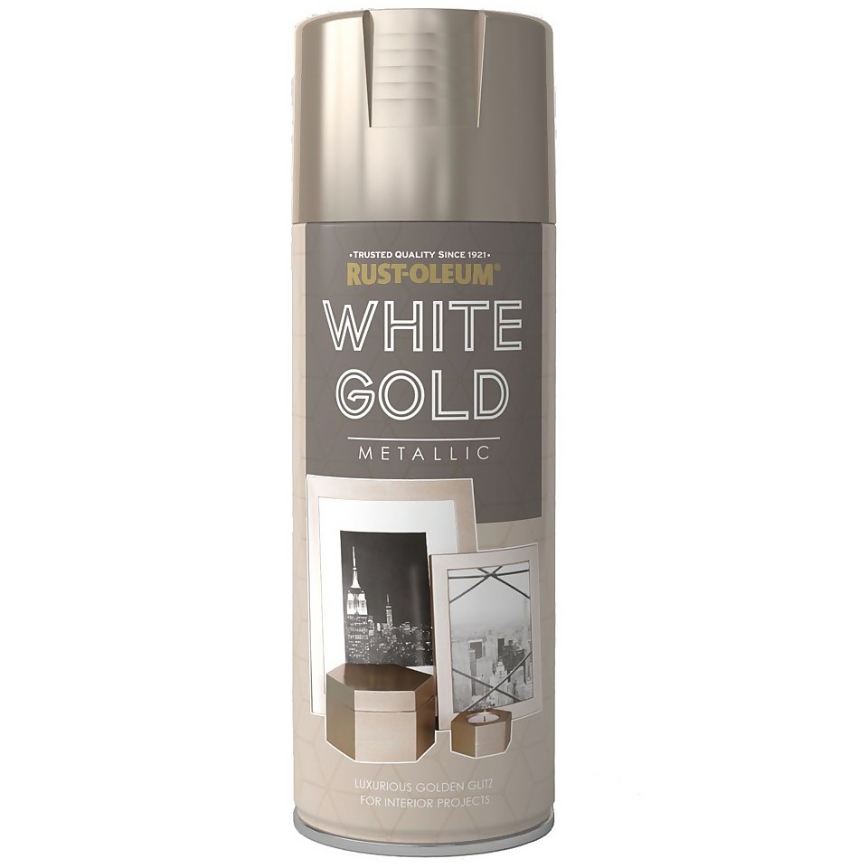 Rust-Oleum Metallic Spray Paint White Gold - 400ml