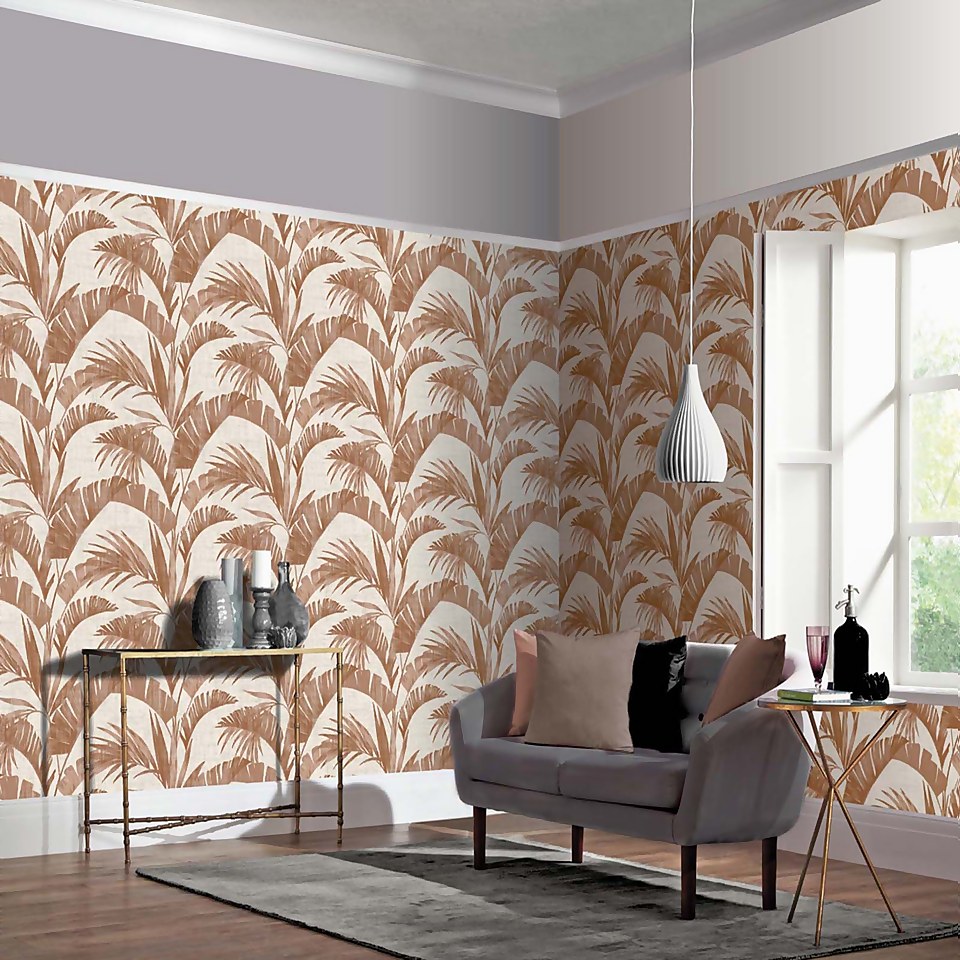 Arthouse Banana Palm Tree Smooth Coffee Wallpaper