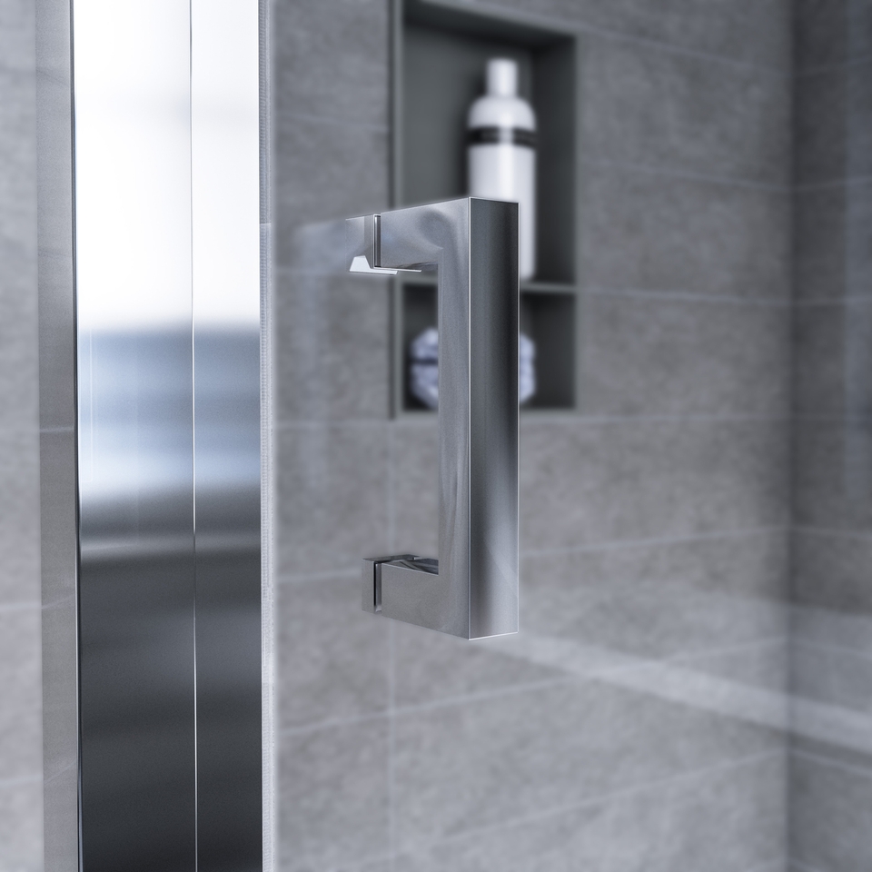 Aqualux Sliding Shower Door - 1700 x 1900mm (6mm Glass)