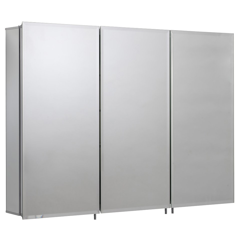 Croydex Kennet Triple Door Aluminium Bathroom Cabinet