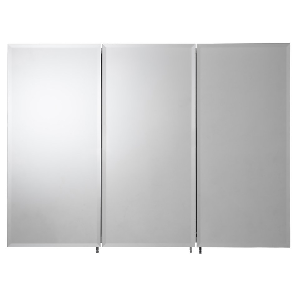 Croydex Kennet Triple Door Aluminium Bathroom Cabinet