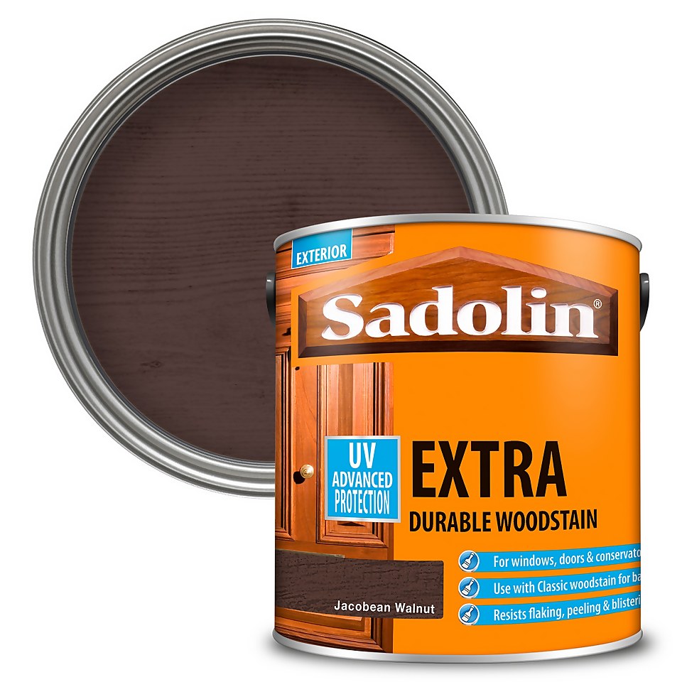 Sadolin Extra Durable Woodstain Jacobean Walnut - 2.5L