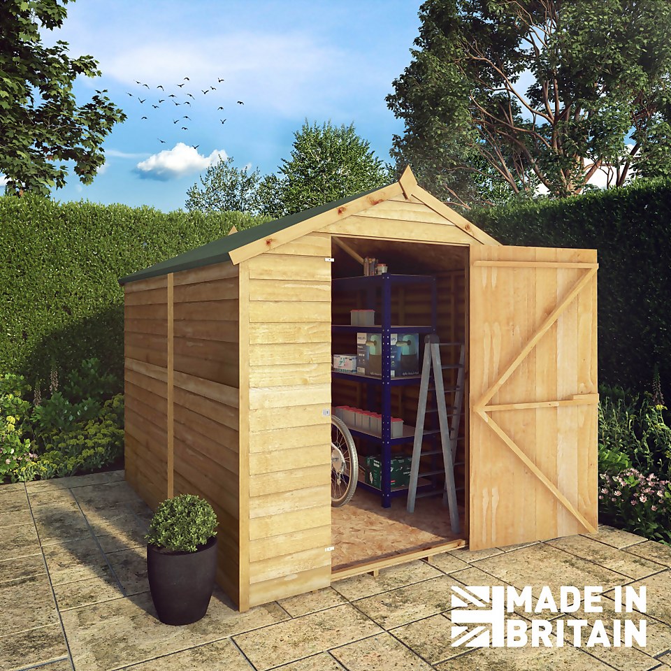 Mercia 8 x 6ft Overlap Apex Windowless Shed
