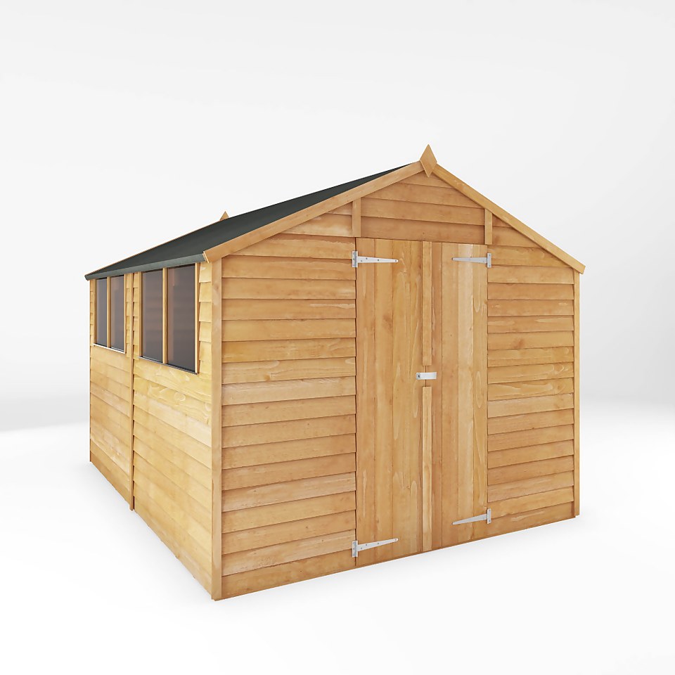 Mercia 10 x 8ft Overlap Apex Shed - incl. Installation