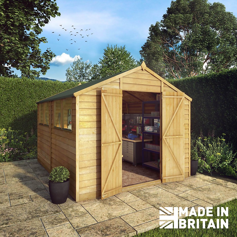 Mercia 10 x 8ft Overlap Apex Shed - incl. Installation
