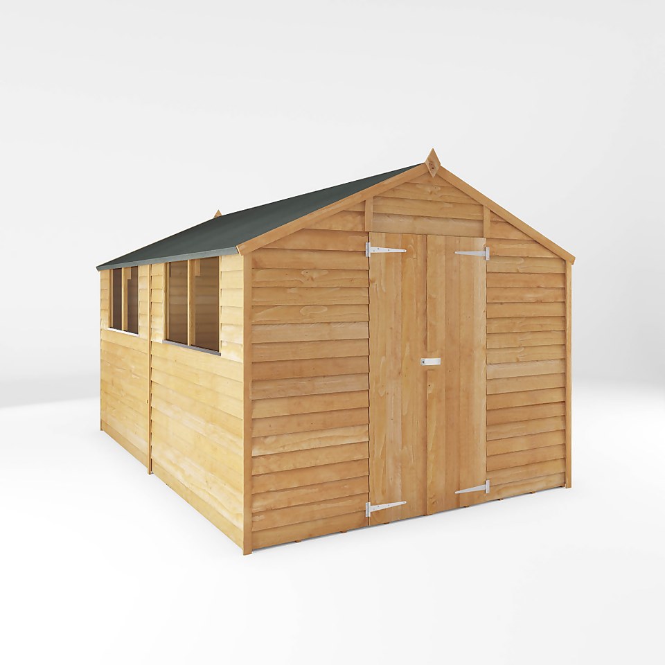 Mercia 12 x 8ft Overlap Apex Shed - incl. Installation