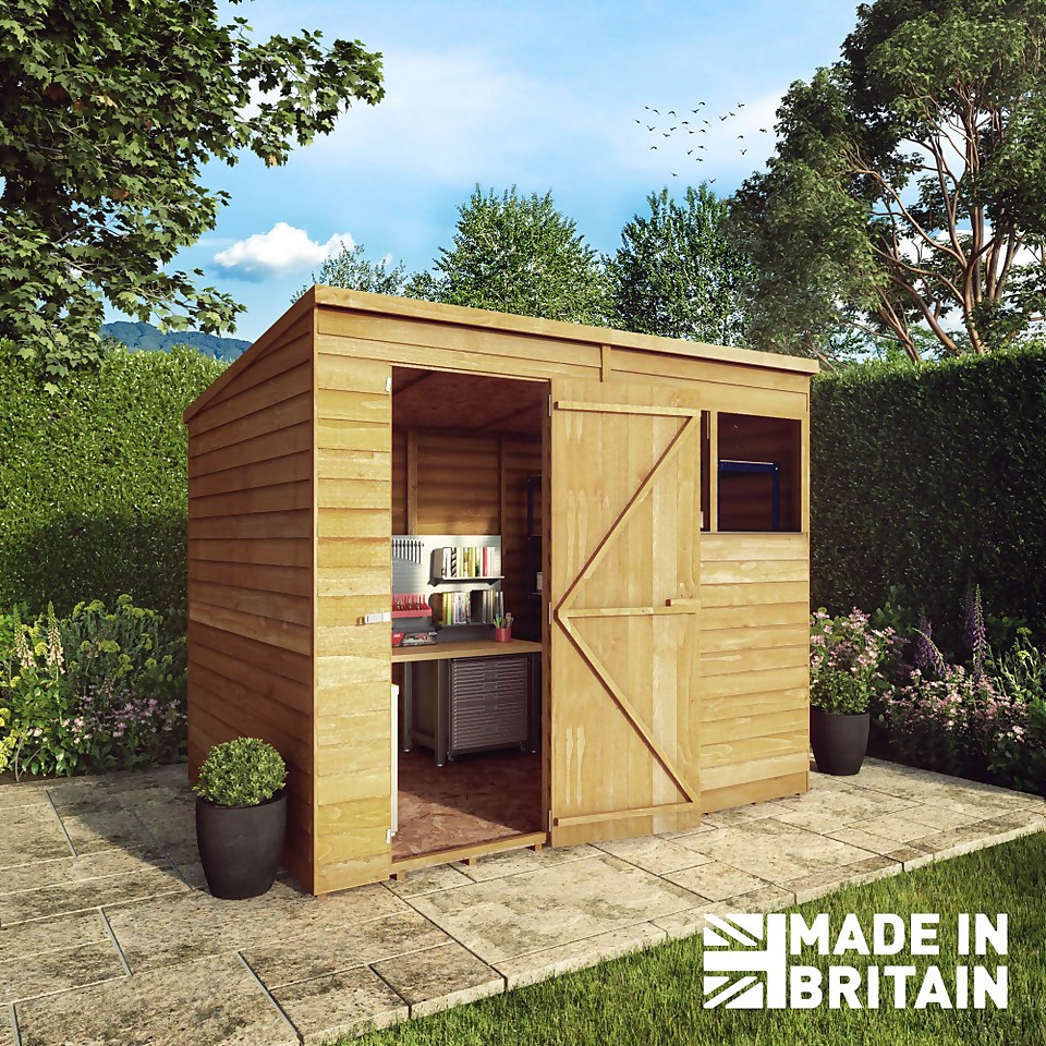 Mercia 8 x 6ft Overlap Pent Shed - incl. Installation