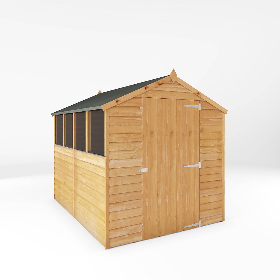 Mercia 8 x 6ft Overlap Apex Shed - incl. Installation
