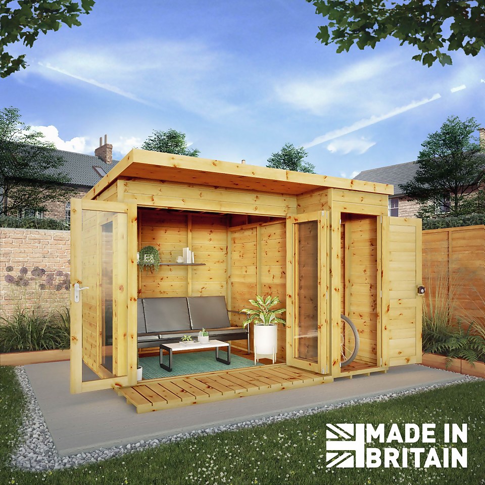 Mercia 10 x 8ft Garden Room with Side Shed - incl. Installation