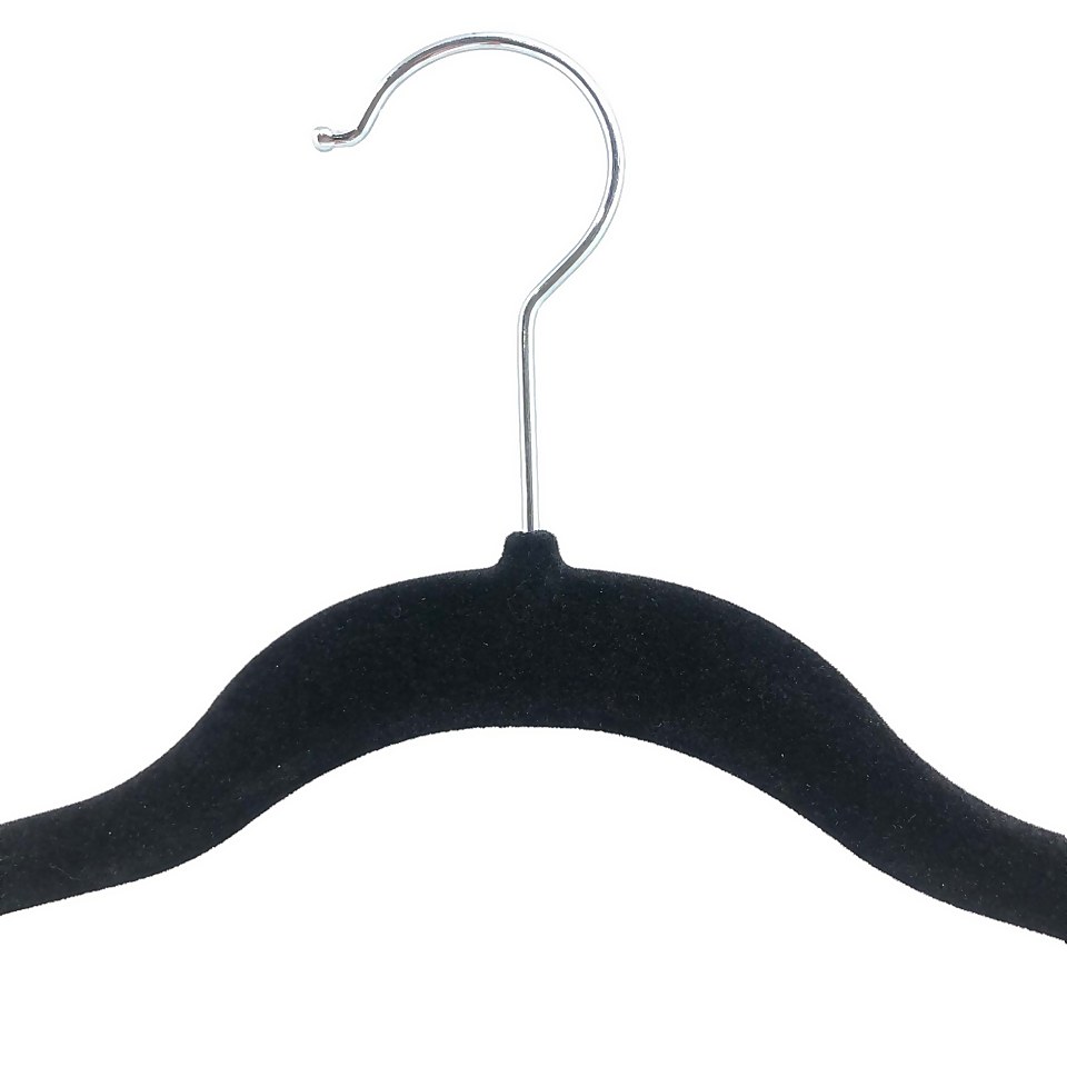 Single Black Velvet Trouser Hanger