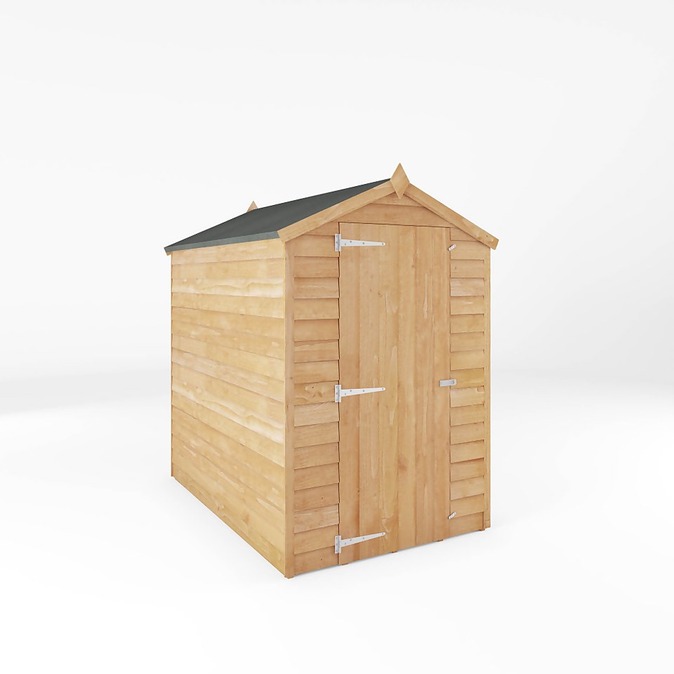 Mercia 6 x 4ft Overlap Apex Windowless Shed - Installation Included