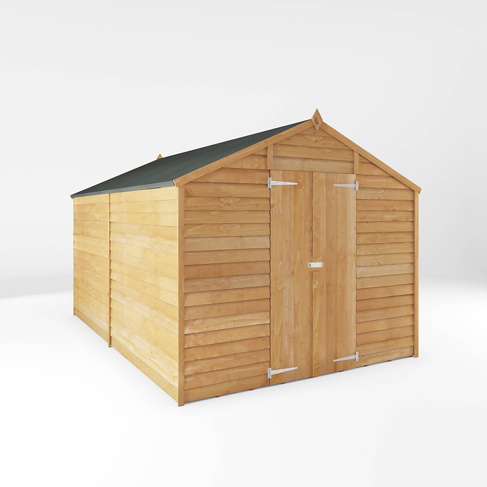Mercia 12 x 8ft Overlap Apex Windowless Shed - Installation Included