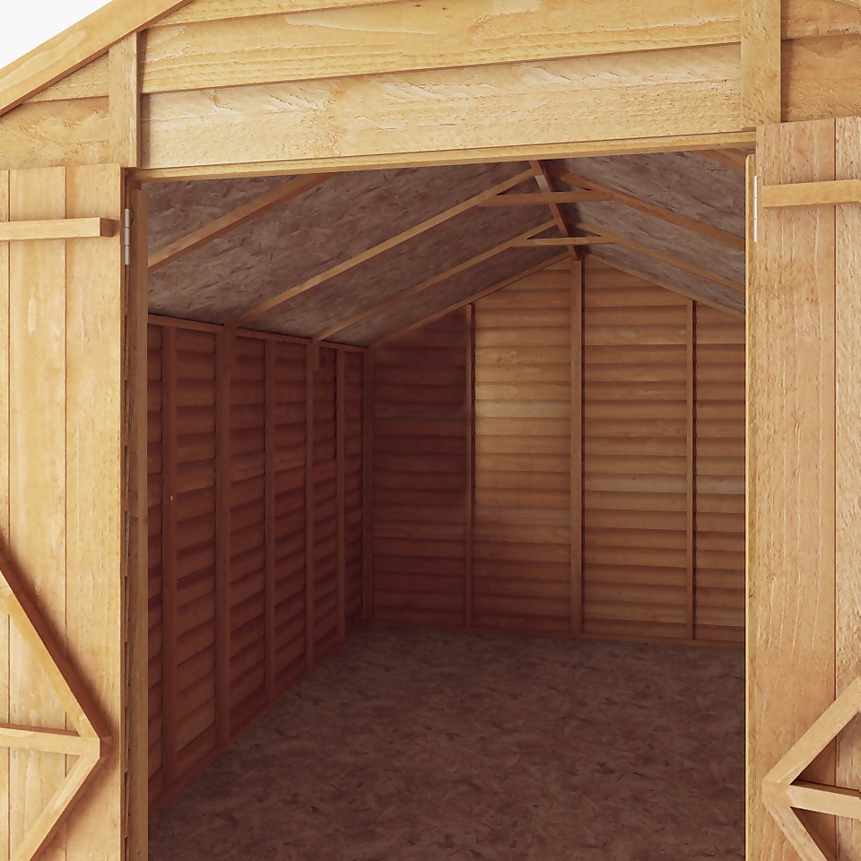 Mercia 12 x 8ft Overlap Apex Windowless Shed - Installation Included