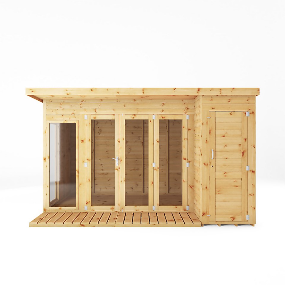 Mercia 12 x 8ft Garden Room with Side Shed - incl. Installation