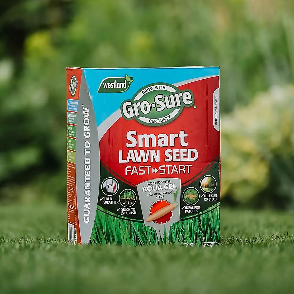 Gro-Sure Aqua Gel Coated Fast Start Smart Grass Lawn Seed - 25m²