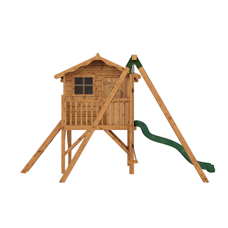 Mercia 4ft11in x 4ft11in Tulip Wooden Playhouse with Activity Set - Installation Included