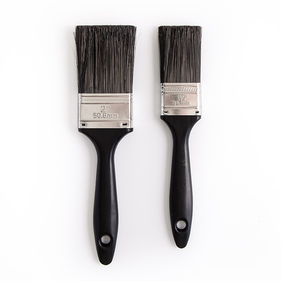 HomeBuild Pack of 2 Paint Brushes  - 1.5/2in