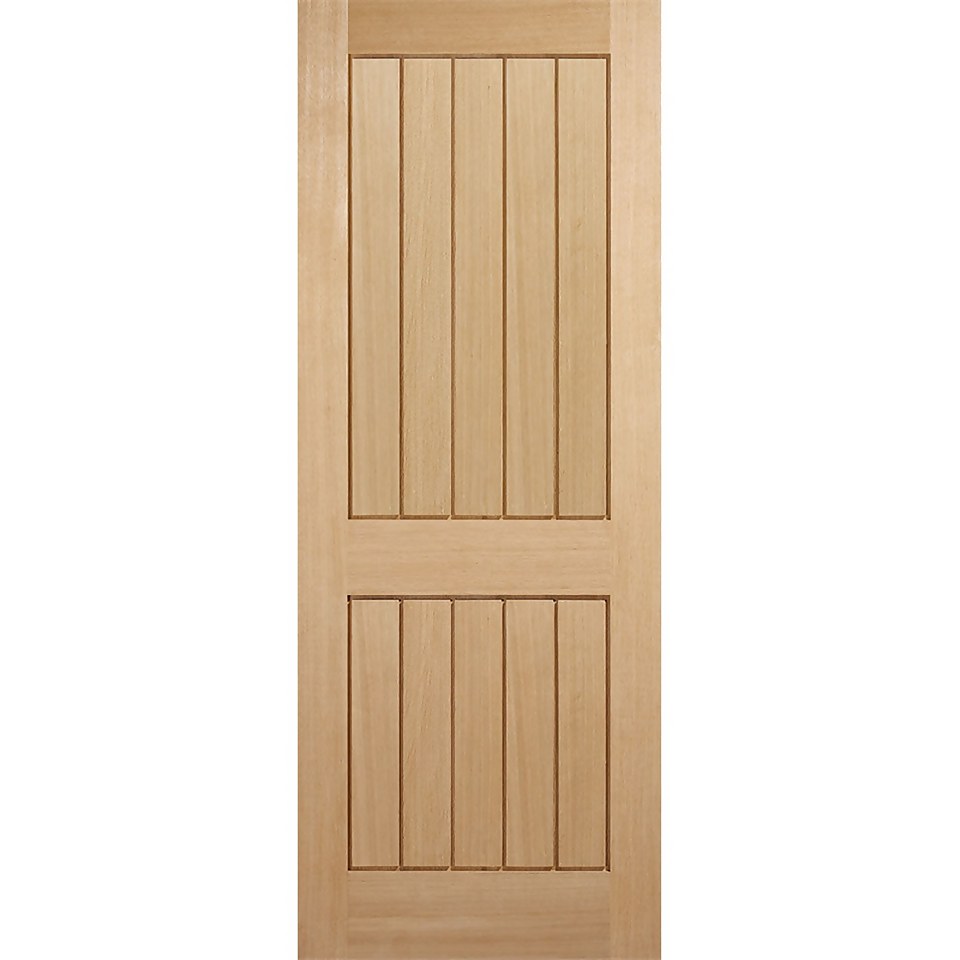 Mexicano Internal Unfinished Oak 2 Panel Door - 838 x 1981mm