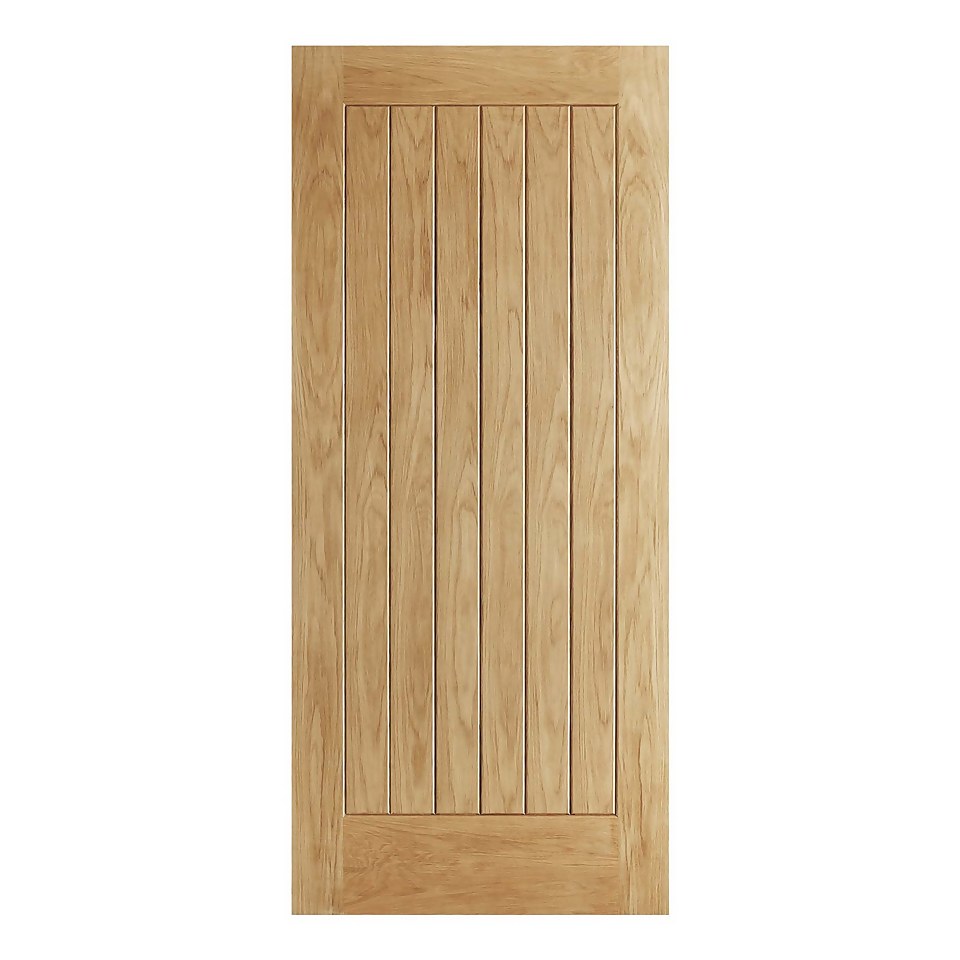 Norfolk External Unfinished Oak Door - 838 x 1981mm