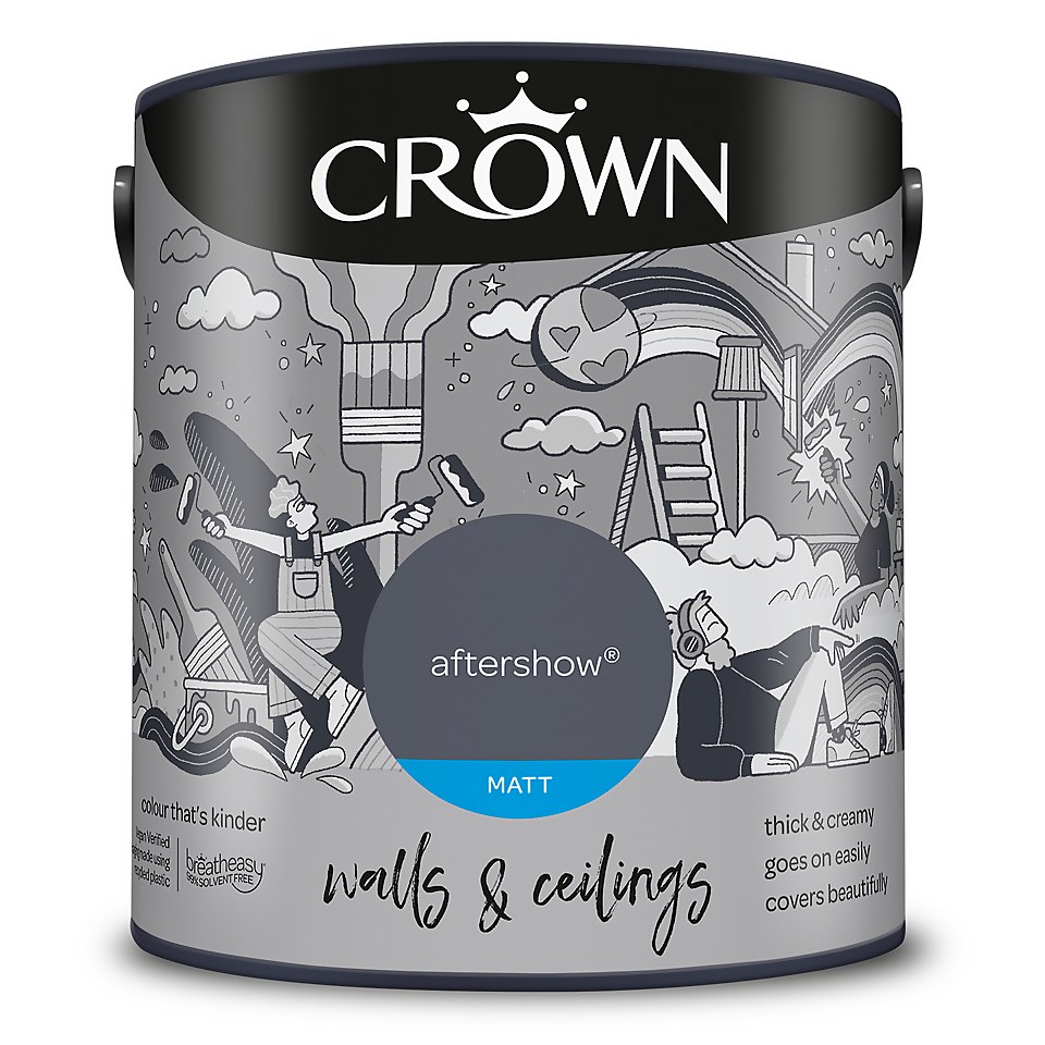 Crown Walls & Ceilings Matt Emulsion Paint Aftershow - 2.5L