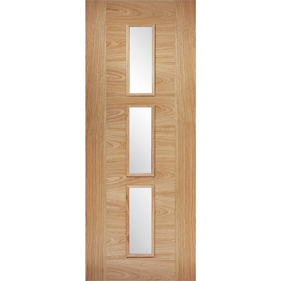 Sofia Internal Glazed Pre-Finished Oak 3 Lite Door - 762 x 1981mm